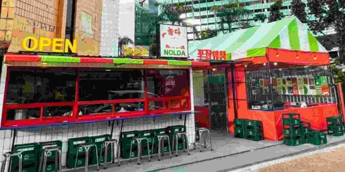 Tenda Kaki Lima ala Korea Nolda Pocha Pajajaran