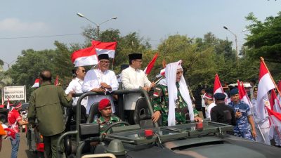 Potret Bupati, Wali Kota Bogor dan Dewan Pertimbangan Presiden dalam Kirab Bendera Merah Putih