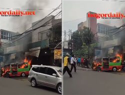 Angkot Jurusan Bubulak-Sukasari Ludes Terbakar di Empang Bogor