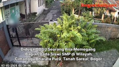 Viral, Detik-Detik Pria Diduga ODGJ Pegang Dada Siswi SMP di Cimanggu Bogor
