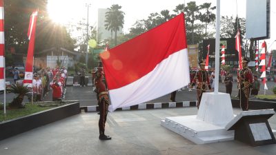 Penaikan Bendera Merah Putih di Tugu Kujang Berlangsung Khidmat